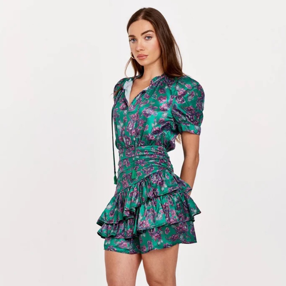 Dear John Floral Green Lily Dress